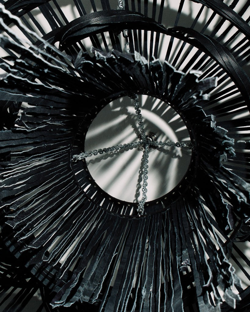 Adam chandelier leather